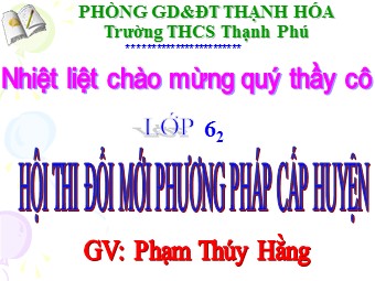 Bài giảng Đại số Lớp 6 - Chương 3 - Bài 5: Quy đồng mẫu nhiều phân số - Phạm Thúy Hằng