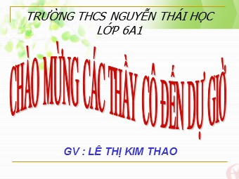 Bài giảng Đại số Lớp 6 - Chương 3 - Bài 5: Quy đồng mẫu nhiều phân số - Lê Thị Kim Thao