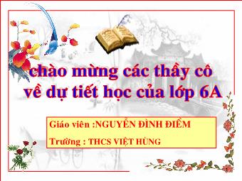 Bài giảng Đại số Lớp 6 - Chương 3 - Bài 9: Phép trừ phân số - Nguyễn Đình Điềm