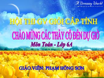 Bài giảng Đại số Lớp 6 - Tiết 88: Luyện tập - Phạm Hồng Sơn