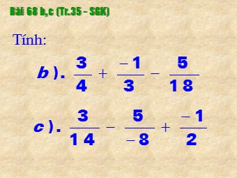 Bài giảng điện tử Đại số Lớp 6 - Chương 3 - Bài 10: Phép nhân phân số