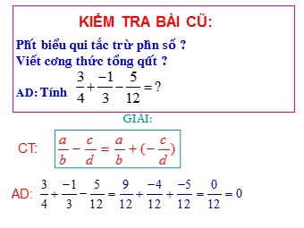 Bài giảng điện tử môn Đại số Khối 6 - Chương 3 - Bài 10: Phép nhân phân số