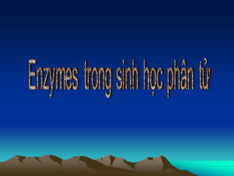 Bài giảng Enzymes trong sinh học phân tử