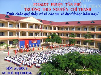 Bài giảng môn Đại số Khối 6 - Chương 3 - Bài 12: Phép chia phân số - Ngô Thị Chương