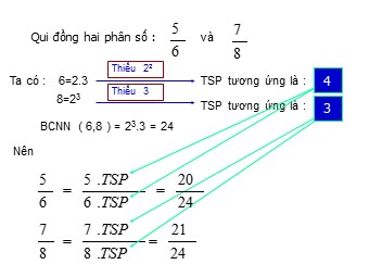 Bài giảng môn Đại số Lớp 6 - Chương 3 - Bài 9: Phép trừ phân số