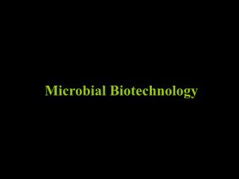 Bài giảng Nhập môn công nghệ sinh học - Microbial Biotechnology