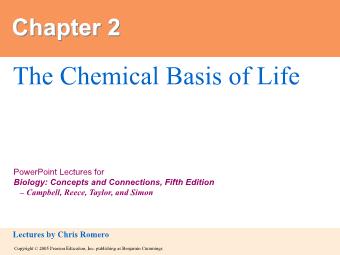 Bài giảng The chemical basis of life