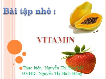 Bài tập nhỏ Vitamin