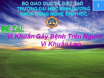 Đề tài Vi khuẩn gây bệnh trên người vi khuẩn lao