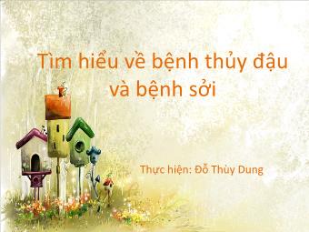 Tìm hiểu về bệnh thủy đậu và bệnh sởi