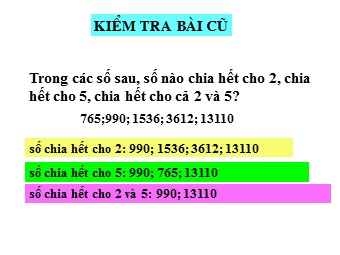 Bài giảng Đại số Khối 6 - Chương 1 - Bài 12: Dấu hiệu chia hết cho 3, cho 9 (Bản mới)