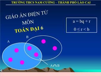 Bài giảng Đại số Lớp 6 - Chương 1 - Bài 10: Tính chất chia hết của một tổng - Trường THCS Nam Cường