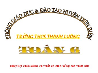 Bài giảng Đại số Lớp 6 - Chương 1 - Bài 15: Phân tích một số ra thừa số nguyên tố - Trường THCS Thanh Luông