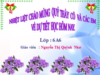 Bài giảng Đại số Lớp 6 - Chương 1 - Chương 1 - Bài 13: Ước và bội - Nguyễn Thị Quỳnh Như