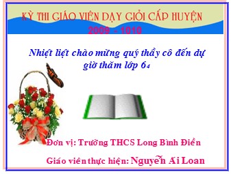 Bài giảng Đại số Lớp 6 - Chương 2 - Bài 1: Làm quen với số nguyên âm - Nguyễn Ái Loan