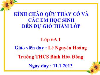 Bài giảng Đại số Lớp 6 - Chương 2 - Bài 11: Nhân hai số nguyên cùng dấu - Lê Nguyên Hoàng