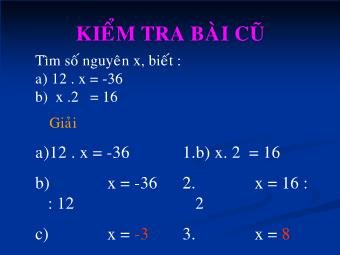 Bài giảng Đại số Lớp 6 - Chương 2 - Bài 13: Bội và ước của một số nguyên (Bản đẹp)