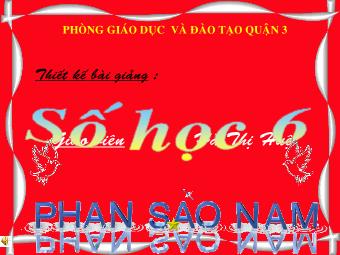 Bài giảng Đại số Lớp 6 - Chương 2 - Bài 13: Bội và ước của một số nguyên - Phan Sao Nam