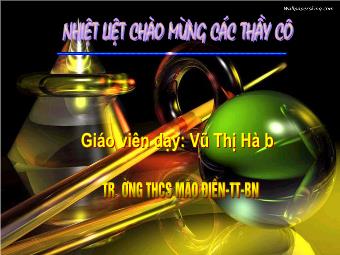 Bài giảng Đại số Lớp 6 - Chương 2 - Bài 13: Bội và ước của một số nguyên - Vũ Thị Hà