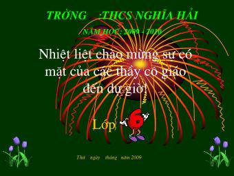 Bài giảng Đại số Lớp 6 - Chương 2 - Bài 4: Cộng hai số nguyên cùng dấu - Trường THCS Nghĩa Hải