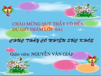 Bài giảng Đại số Lớp 6 - Chương 2 - Bài 4: Cộng hai số nguyên cùng dấu - Nguyễn Văn Giáp