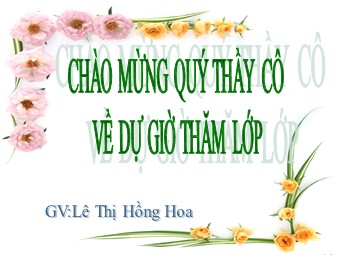 Bài giảng Đại số Lớp 6 - Chương 2 - Bài 5: Cộng hai số nguyên khác dấu - Lê Thị Hồng Hoa