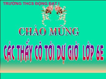 Bài giảng Đại số Lớp 6 - Chương 2 - Bài 7: Phép trừ hai số nguyên - Trường THCS Động Đạt 1