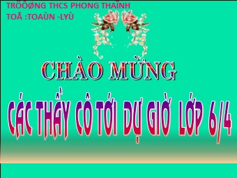 Bài giảng Đại số Lớp 6 - Chương 2 - Bài 7: Phép trừ hai số nguyên - Trường THCS Phong Thành