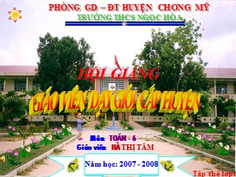 Bài giảng Đại số Lớp 6 - Chương 2 - Tiết 44, Bài 4: Cộng hai số nguyên cùng dấu - Hà Thị Tâm