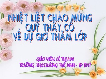 Bài giảng Đại số Lớp 6 - Chương 3 - Bài 1: Mở rộng khái niệm phân số - Lê Thị Mai