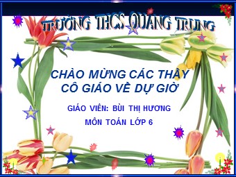 Bài giảng Đại số Lớp 6 - Chương 3 - Bài 12: Phép chia phân số - Bùi Thị Hương