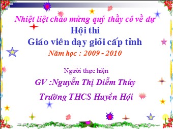 Bài giảng Đại số Lớp 6 - Chương 3 - Bài 13: Hỗn số. Số thập phân. Phần trăm - Nguyễn Thị Diễm Thúy