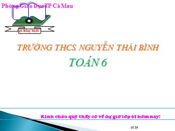 Bài giảng Đại số Lớp 6 - Chương 3 - Bài 2: Phân số bằng nhau - Trường THCS Nguyễn Thái Bình