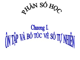 Bài giảng Đại số Lớp 6 - Ôn tập và bổ túc về số tự nhiên