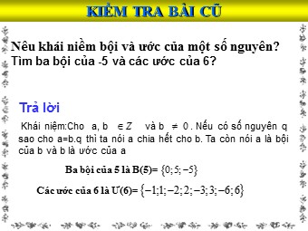 Bài giảng Đại số Lớp 6 - Ôn tập