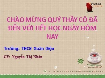 Bài giảng Đại số Lớp 6 - Phép cộng và phép nhân - Nguyễn Thị Nhãn