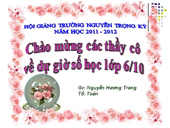 Bài giảng Đại số Lớp 6 - Tiết 28: Luyện tập - Nguyễn Hương Trang