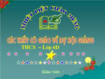 Bài giảng Đại số Lớp 6 - Tiết 30: Luyện tập