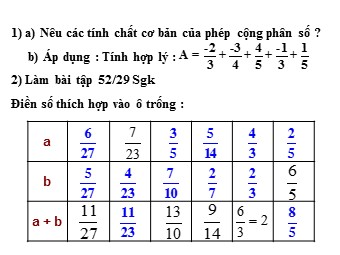 Bài giảng Đại số Lớp 6 - Tiết 81: Luyện tập (Bản hay)