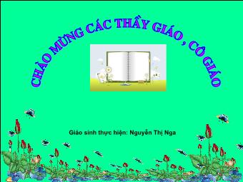 Bài giảng Đại số Lớp 6 - Tiết 91: Luyện tập - Nguyễn Thị Nga