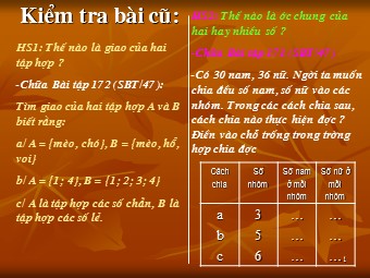 Bài giảng môn Đại số Lớp 6 - Chương 1 - Bài 17: Ước chung lớn nhất (Bản đẹp)