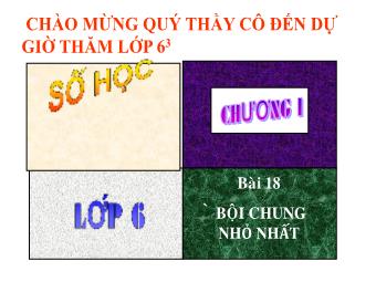 Bài giảng môn Đại số Lớp 6 - Chương 1 - Bài 18, Phần 2: Bội chung nhỏ nhất