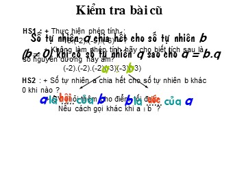 Bài giảng môn Đại số Lớp 6 - Chương 2 - Bài 13: Bội và ước của một số nguyên (Bản mới)