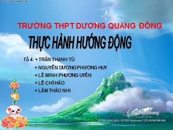 Bài giảng Sinh học Lớp 11 - Bài 25: Thực hành hướng động - Trường THPT Dương Quang Đông
