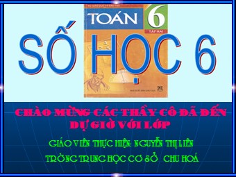 Bài giảng Đại số Lớp 6 - Chương 1 - Bài 14: Số nguyên tố. Hợp số, bảng số nguyên tố - Nguyễn Thị Liên