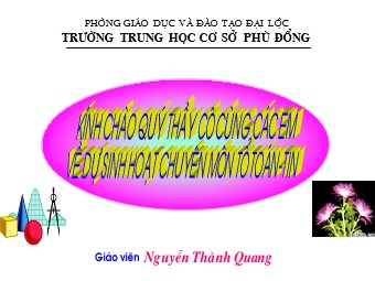 Bài giảng Đại số Lớp 6 - Chương 2 - Bài 8: Quy tắc dấu ngoặc - Nguyễn Thành Quang