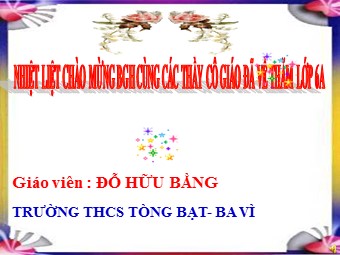 Bài giảng Đại số Lớp 6 - Chương 3 - Bài 10: Phép nhân phân số - Đỗ Hữu Bằng