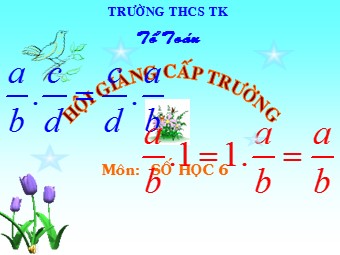 Bài giảng Đại số Lớp 6 - Chương 3 - Bài 11: Tính chất cơ bản của phép nhân phân số (Bản chuẩn kiến thức)