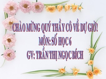 Bài giảng Đại số Lớp 6 - Chương 3 - Bài 13: Hỗn số. Số thập phân. Phần trăm - Trần Thị Ngọc Bích