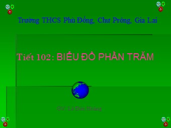 Bài giảng Đại số Lớp 6 - Chương 3 - Bài 17: Biểu đồ phần trăm - Lê Đức Hoàng